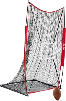 ZELUS 7x4 ft Football Kicking Net, Portable Football Throwing Net with Target Zone Attachment, Sideline Training Tool for Kids Adults Punting Kicking Passing Snapping Practice, Carry Bag Included