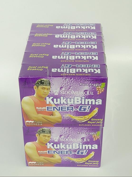 Sido Muncul Kuku Bima Ener-G! Energy Drink Powder Anggur (Grape) 6-ct, 10 Box