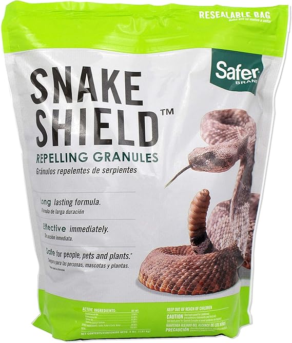 Safer Brand Snake Shield Granular Repellent - Outdoor Snake Repelling Granules - 5951 - 4LB Snake Shield Repellent - Repels Againts Poisonous and Non-Poisonous Snakes
