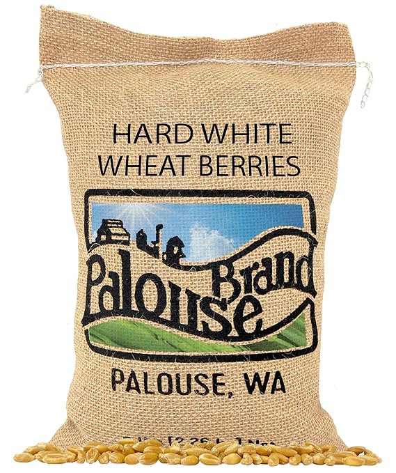 Palouse Brand Certified Glyphosate Residue Free Hard White Wheat Berries | 5 LBS | Non-GMO Project Verified | Kosher