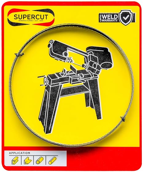 SUPERCUT 64 1/2-inch X 1/2-inch X .025 x 8-12 VARI TPI Premium BIMETAL BANDSAW Blade for Cutting Stainless Steel, mild Steel, or Non Ferrous Metals