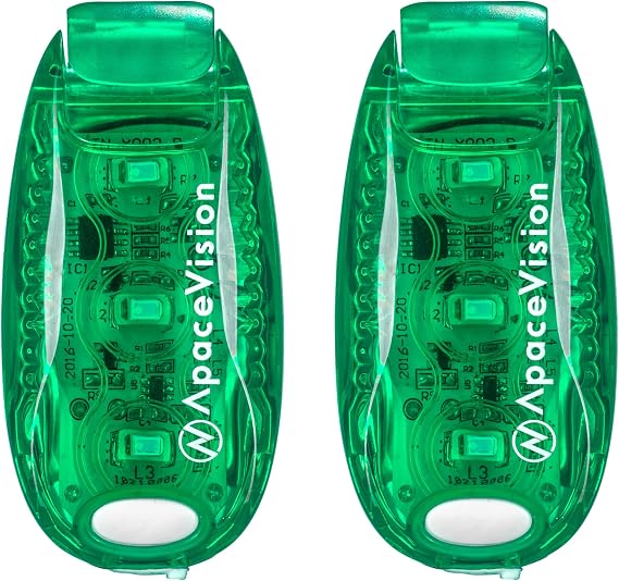 EverLightFX USB Rechargeable LED Safety Light (2 Pack) by Apace - Super Bright Bike Tail Light Works Brilliantly as Running Light for Joggers, Pets, Bicycle Strobe or Rear Clip On Lights