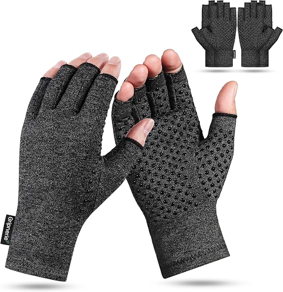 Fingerless Arthritis Compression Gloves, 2 Pairs