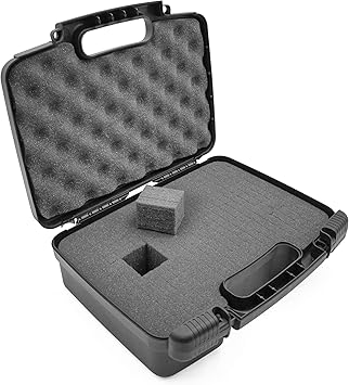 CASEMATIX 12" Customizable Foam Case for Portable Electronics - Hard Carrying Case with Pre-Diced Foam Interior for Use As Pico Projector Case, Microphone Case, Recorder Case and More