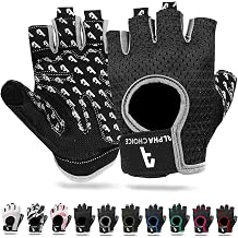 Alphachoice Trainingshandschuhe Fitnesshandschuhe Kraftsport Damen Herren | Bodybuilding Handschuhe Sporthandschuhe ohne Handgelenk | Für Krafttraining Gewichtheben | Schwarz Grau Rosa Camouflage