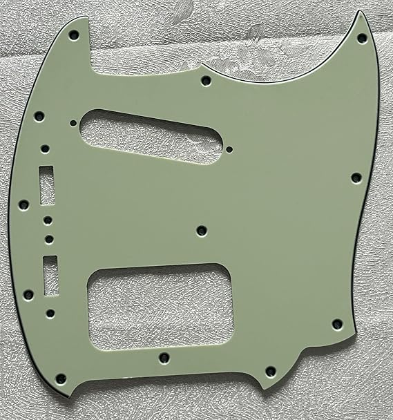 Pick Guard For Fender Kurt Cobain Mustang Style Guitar Pickguard Scratch Plate (3-Ply Vintage Green)