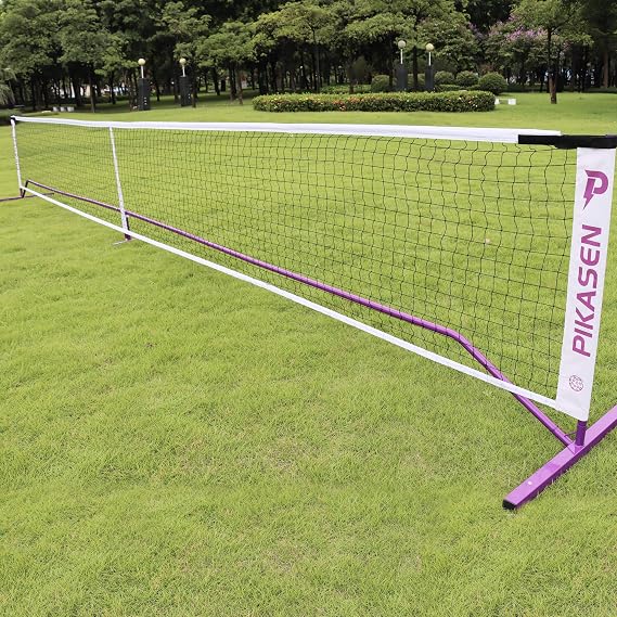 Portable Pickleball Net System - Regulation Size Pickle Ball Net - Set Includes Steady Metal Frame and Strong PE Net in Carry Bag, Designed for All Weather and Outdoor and Indoor