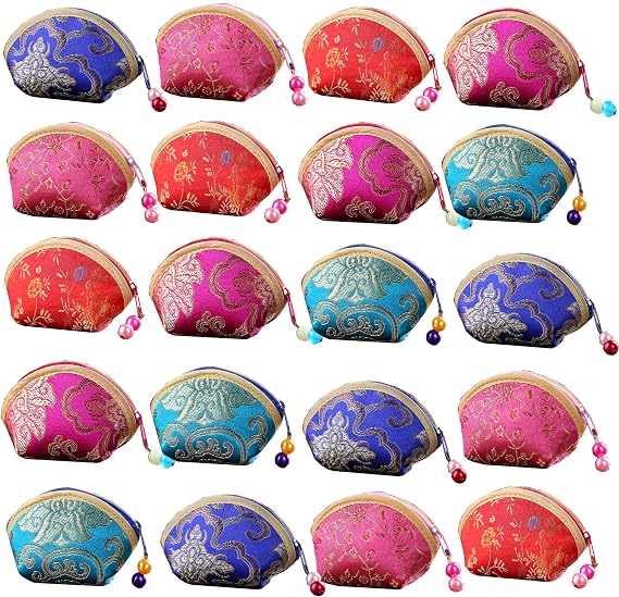 Silk Mini Coin Purse Jewelry Purse Pouch Bulk Cute Zipper Pouch