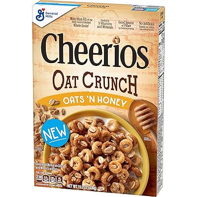 Cheerios Oat Crunch Oats & Honey Breakfast Cereal, 15.2 Oz