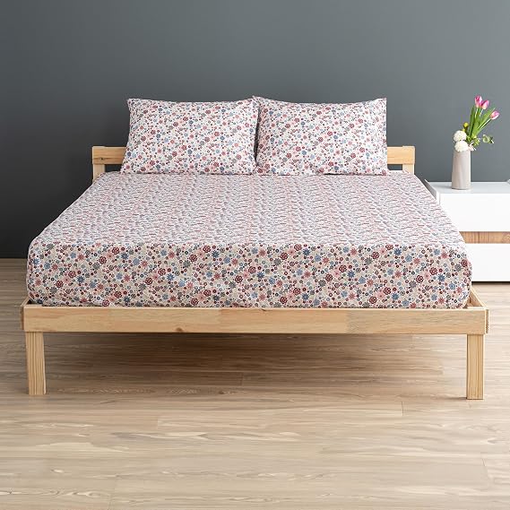 Soley | Liberty | 100% Cotton Single 100 x 200 Rubber Sheet Set Claret Red