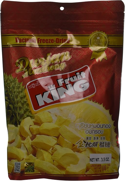 Vacuum Freeze Dried Durian Fruit - 3.5 Oz (Monthong Chunk) (1 Bag)