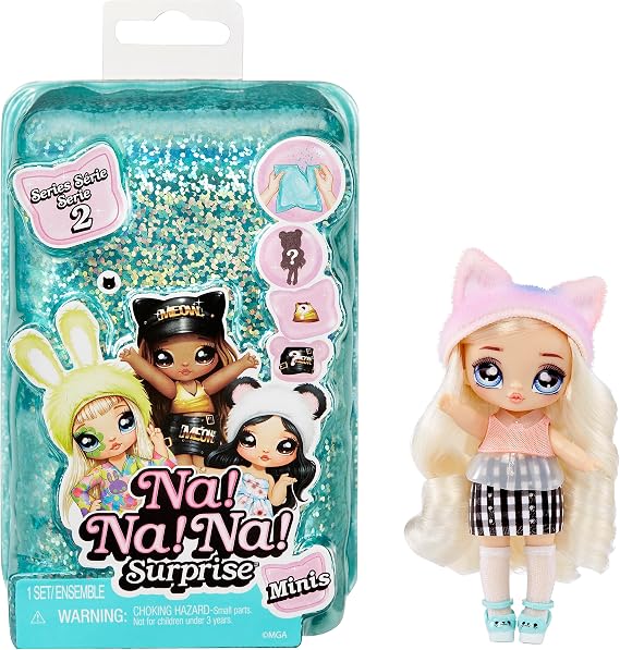 Na Na Na Surprise Minis Series 2-4" Fashion Doll - Mystery Packaging with Confetti Surprise, Includes Doll, Outfit, Shoes, Poseable, Great Toy Gift for Kids Girls Boys Ages 4 5 6 7 8+ Years