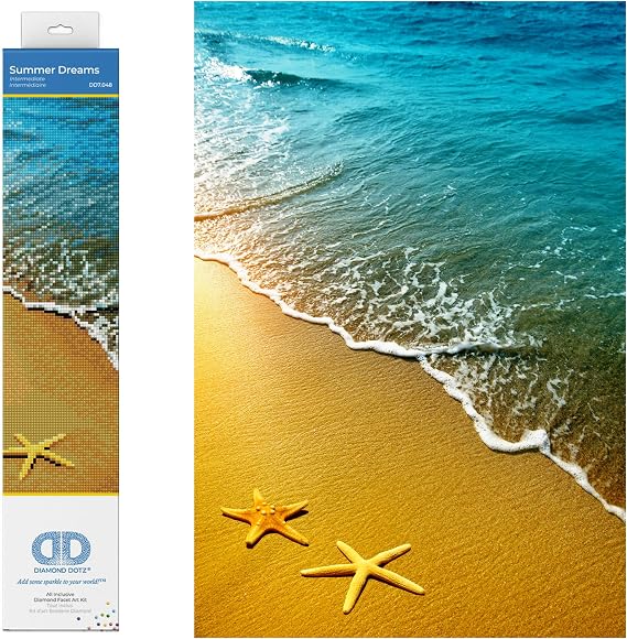 DIAMOND DOTZ Summer Dreams Beach Diamond Painting Kit for Adults with Gems