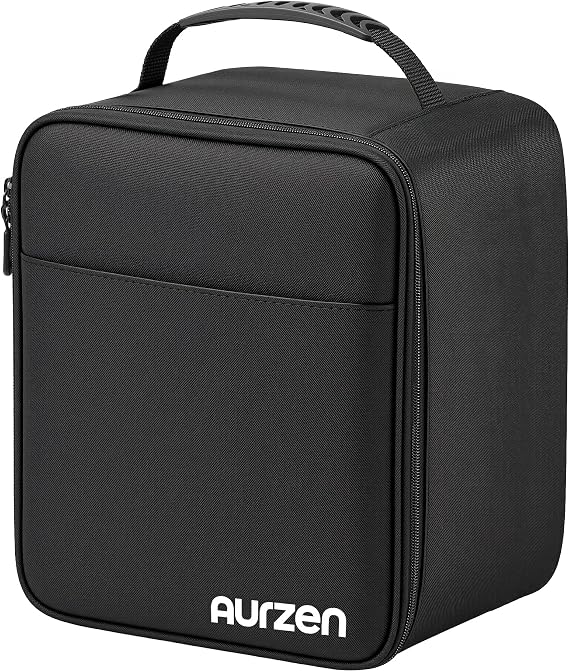 Aurzen Projector Carrying Case, Portable Bag for Indoor & Outdoor Use | Adjustable Fastener Dividers & Securing Strap, Compatible with Aurzen D1R Cube/D1R/D1/D1G/D1 air/D1R air/BOOM mini/air & More