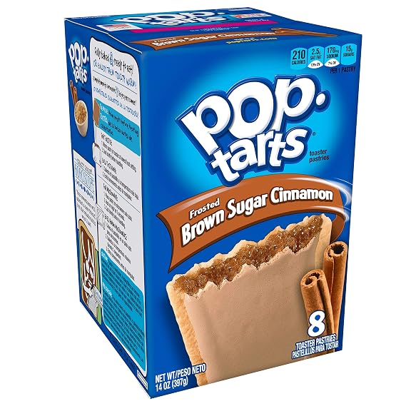 Pop-Tarts Breakfast Toaster Pastries, Frosted Brown Sugar Cinnamon Flavored, 14 oz (8 Count)