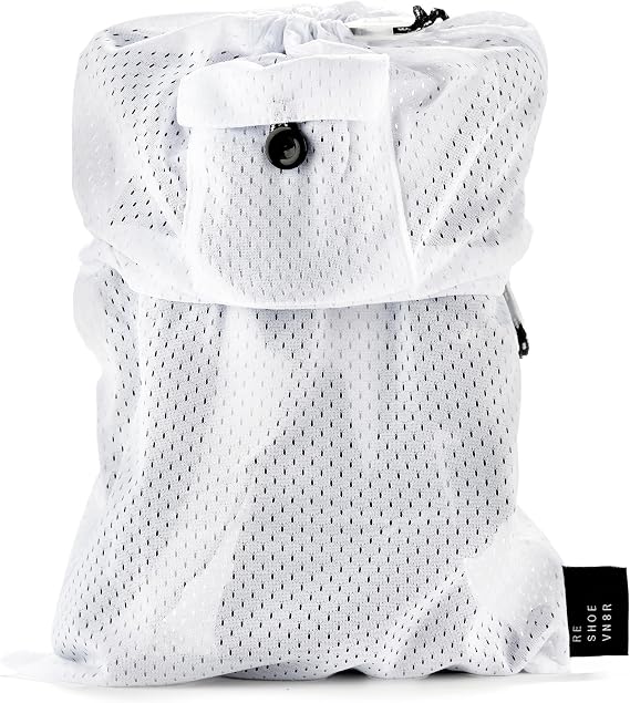 RESHOEVN8R Sneaker Laundry Bag for Washing Machine - Mesh, Dual Lace Lock | Mesh washing bag with dual lace-locking system protects sneakers in the wash, compatible with Nike, Jordan, Adidas & Yeezy
