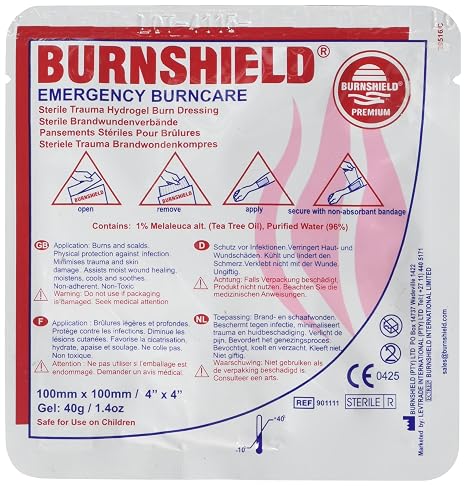 STJ AMBU F80001 Burnshield Hydrogel Dressing, 100 mm x 100 mm