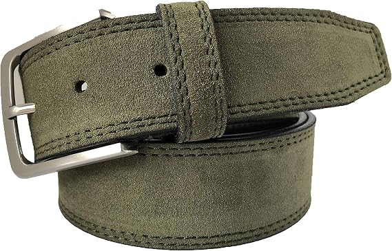 Hand Made Italian Suede Leather Belt Men 40mm