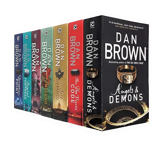 Robert Langdon Series Collection 7 Books Set By Dan Brown (Angels And Demons, The Da Vinci Code, The Lost Symbol, Inferno, Origin, Digital Fortress, Deception Point)