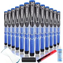 CHAMPKEY Comfortable Polyurethane Golf Grips 13 Pack - Multi Texture Control Golf Club Grips - Come with Full Repair Kits