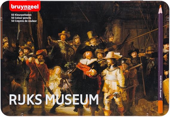 Bruynzeel & Rijksmuseum Professionelle Buntstifte 50er-Set im Etui zum Zeichnen & Kolorieren | Rembrandt van Rijn