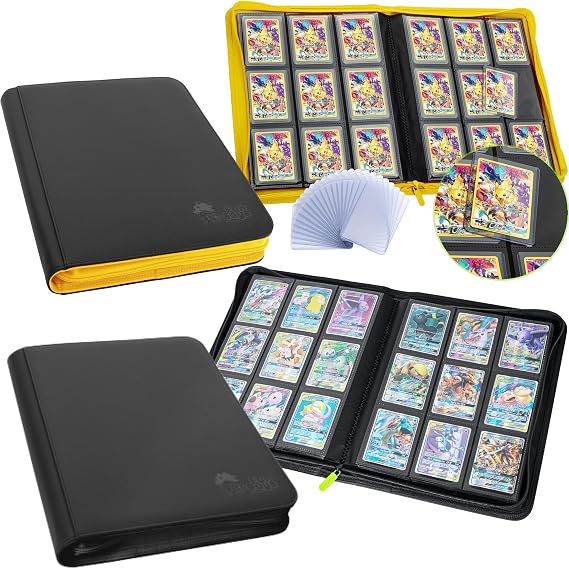 Toploader Binder, Trading Card Binder Storage, 2 Binder Bundle, 9 Pocket Binder, 252 Top Loader Binder, 504 Trading Card Binder for Cards, Pokemon Binder, Card Collection Binder, Yugioh Cards Binder