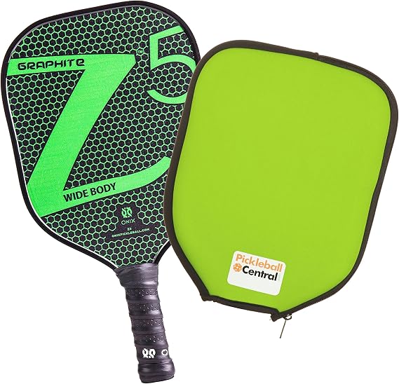 Onix Z5 Graphite Pickleball Paddle (Green) with Cushion Grip and Green Paddle Cover