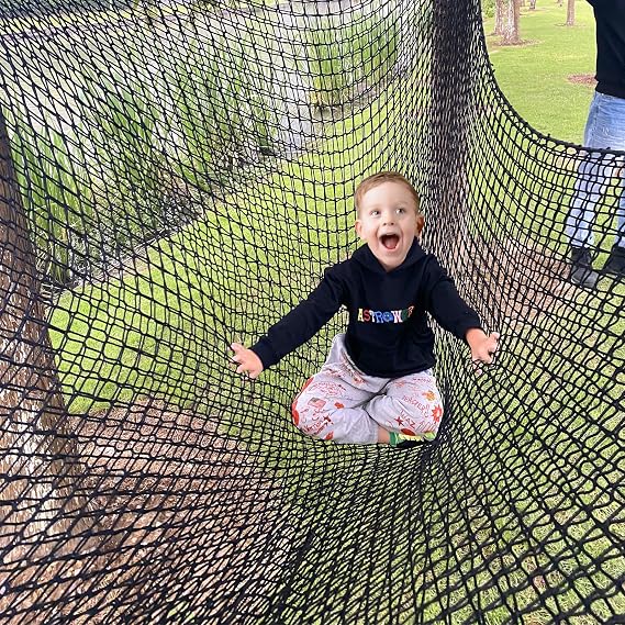 9.8X9.8 FT Kids Playground Net Heavy Duty Play Safety Net Outdoor Climbing Cargo Net Playground Sets for Backyards