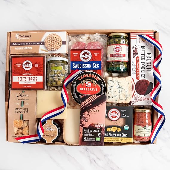 igourmet French Gourmet Premier Gift Basket - An all French Cuisine Lover's Dream Gift Box Featuring Cheeses, Meats, and delicacies.