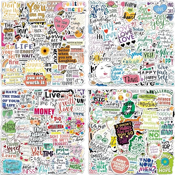 300 PCS Inspirational Stickers for Adults, Scrapbook Vision Board Supplies