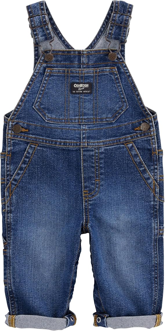 OSHKOSH B'GOSH Baby Boys' World's Best Overalls, Railway Ozone Wash. , 24 months