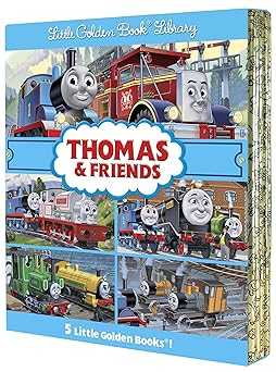 Thomas & Friends Little Golden Book Library (Thomas & Friends): Thomas and the Great Discovery; Hero of the Rails; Misty Island Rescue; Day of the Diesels; Blue Mountain Mystery Hardcover Picture Book, July 23, 2013