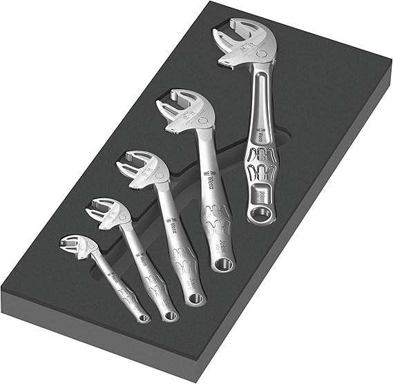 Wera 05150122001 Wrench Set 6004 Joker Set 1 Interior Sponge Foam 9732, Set of 5