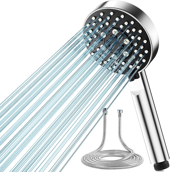 Magichome Shower Head with Hose 2 m High Pressure Shower Head with 5 Spray Modes Turbocharger design hand shower water saving shower head for low water pressure