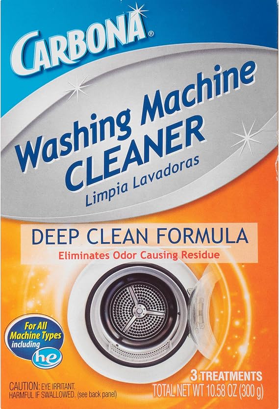 Carbona Washing Machine Cleaner | Eliminates Odor & Residue | 3 Count, 1 Pack