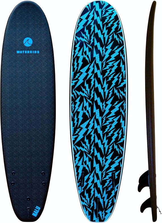 Soft Top Surfboard with Foam Core - 7ft Longboard Great for Beginners