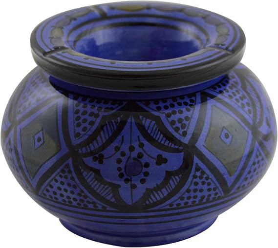 Moroccan Handmade Ceramic Ashtrays Smokeless Cigar Exquisite design with Vivid Colors Large