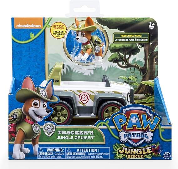Paw Patrol, Jungle Rescue, Trackers Jungle Cruiser, Vehicle & Figure
