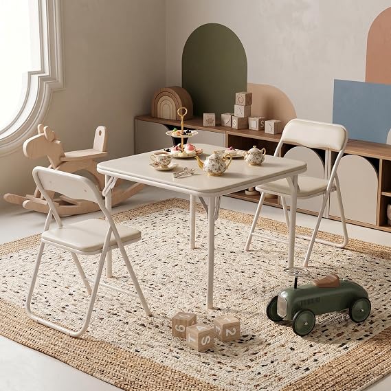 Garvee Kids Folding Table and Chair Set, Foldable & No Assembly Required