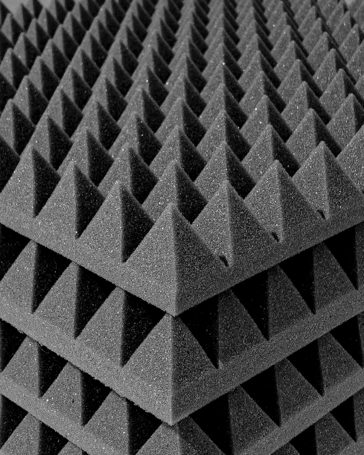 20 x pyramid plates approx. 50x50x5cm B-stock in tested quality up to 50% reduced again!! Anthracite Black Foam Stud Foam Acoustic Insulation Soundproofing