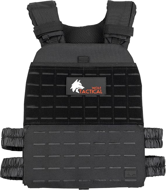Wolf Tactical Adjustable Weighted Vest for Men & Women - Rucking, Workout, Running, Walking & CrossFit Weight Vest for Strength Training & Fitness