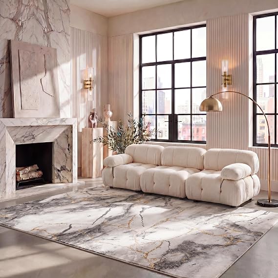 SAFAVIEH Craft Area Rug 8'x10', Modern Grey & Gold CFT877F