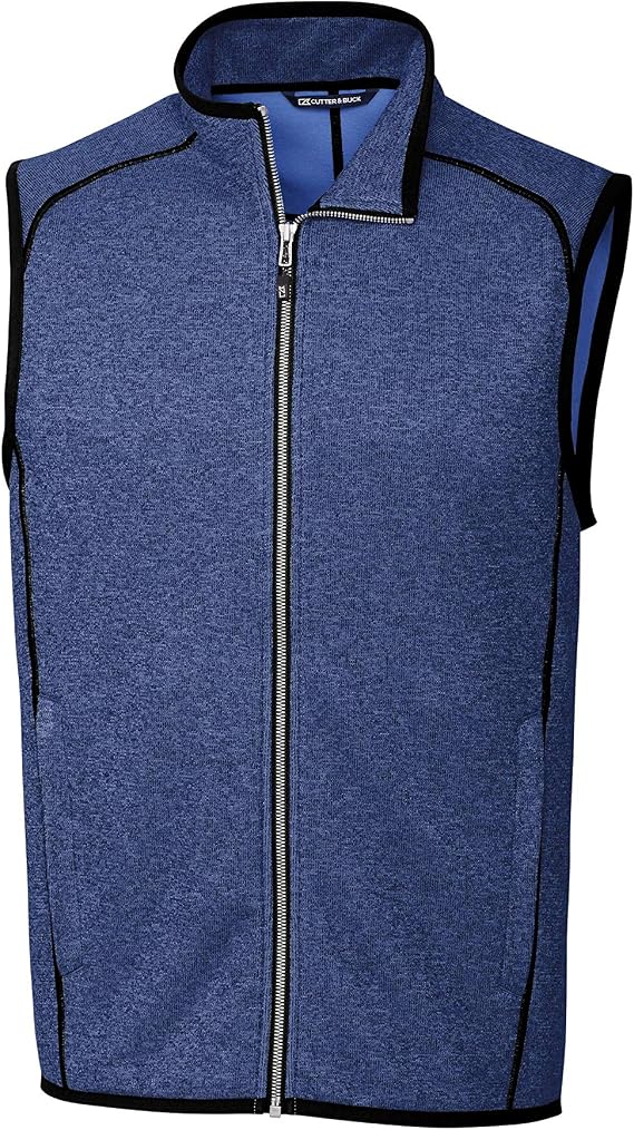 Cutter & Buck Mens Fleece Vest, Blue, Large US