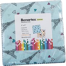 Kanvas Studio Parisian Pups 5X5 Pack 42 5-inch Squares Charm Pack Benartex