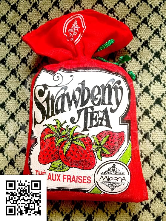 Mlesna Natural Flavored Strawberry Ceylon Tea in Cloth Pouch