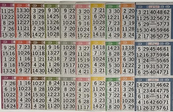 The Ticket Gurus Bingo Paper Game Cards - 3 Cards - 10 Sheets - 100 Books