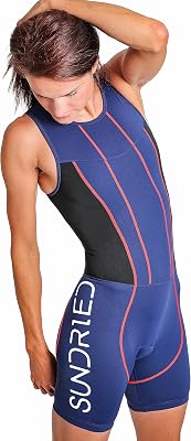 Sundried Womens Premium Padded Triathlon Tri Suit Compression Duathlon Running Swimming Cycling Skin Suit