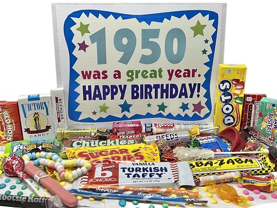 1950 Retro Candy| Vintage Assortment Box | 76th Birthday Nostalgic Gifts