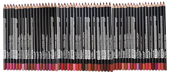 Nabi Lip Liner Pencil Set - 54 Pcs Lip Pencil Bulk Pack | Long Lasting Lip Liner for Women | Assorted Colors Makeup Lip Liners | Professional Quality