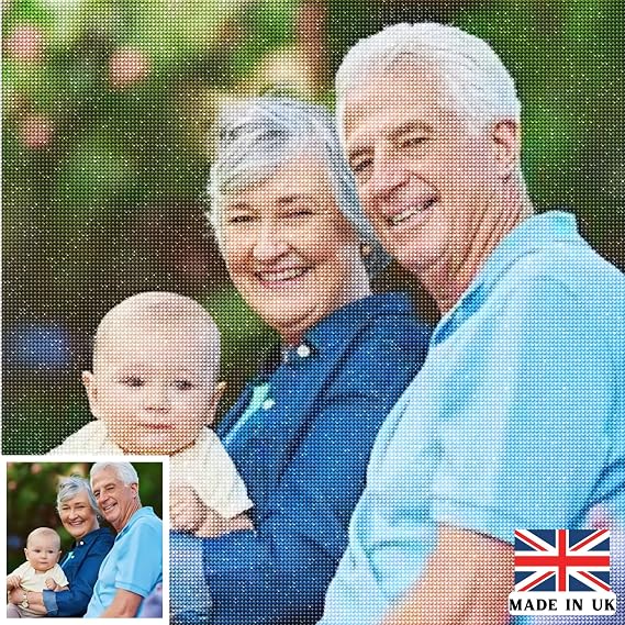 Dr Custom Personalised Diamond Art Kits for Adults - Personalised Diamond Painting with Your Photo, DIY Craft Kit, Create Your Own Picture, Creative Gifts for Birthdays, Christmas, Anniversary